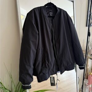 Kenneth Cole Men's Black Bomber Jacket